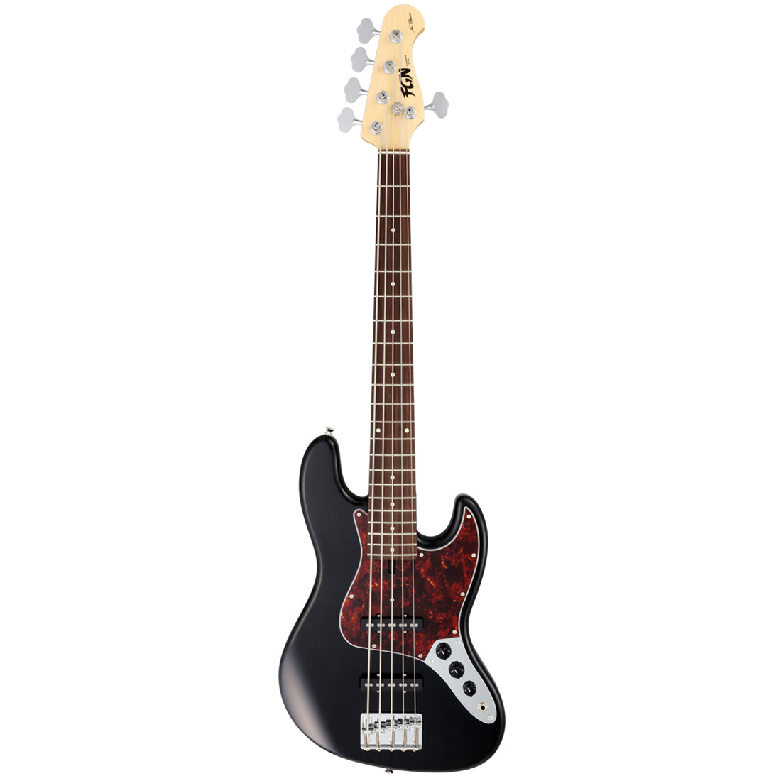 FGN NJB100RALV/BK Neo Classic JB 5-String Black Electric Bass Including Gig Bag