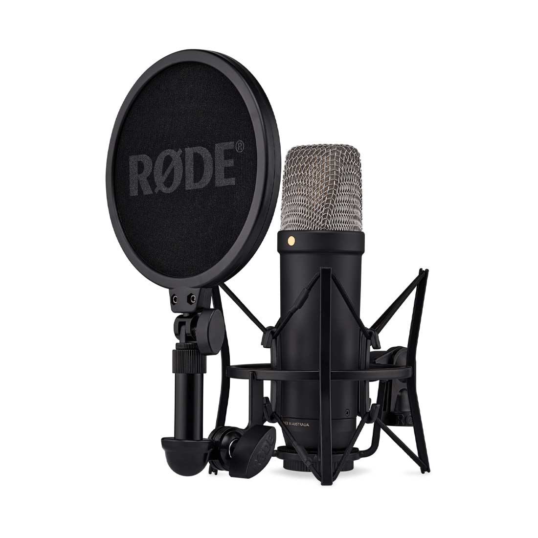 Rode NT1 5th Generation Condenser Microphone with SM6 Shockmount and Pop Filter - Black