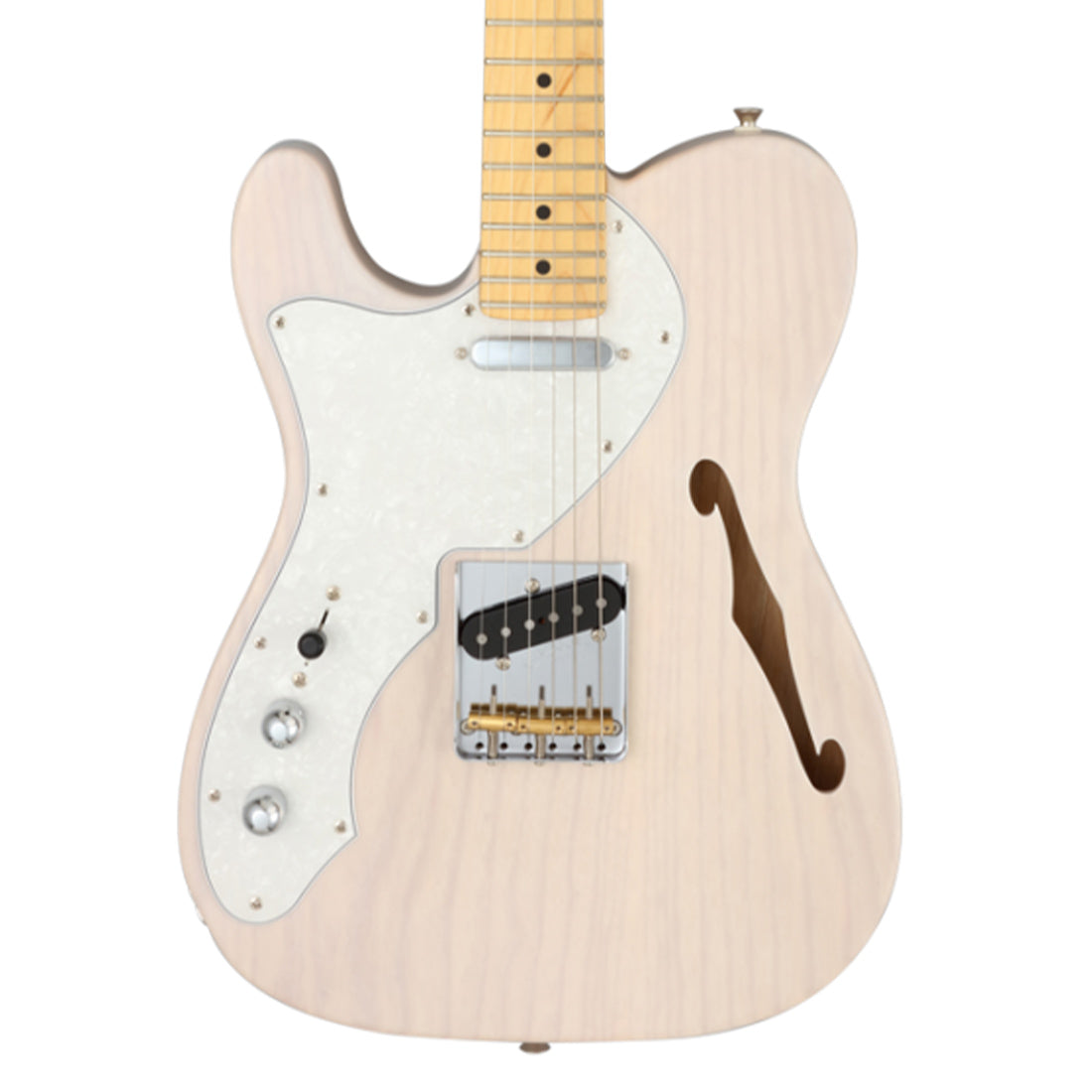 FGN NTE100MAHTL/WB Neo Classic TE Semi-Hollow Left-Handed White Blonde Electric Guitar Including Gig Bag