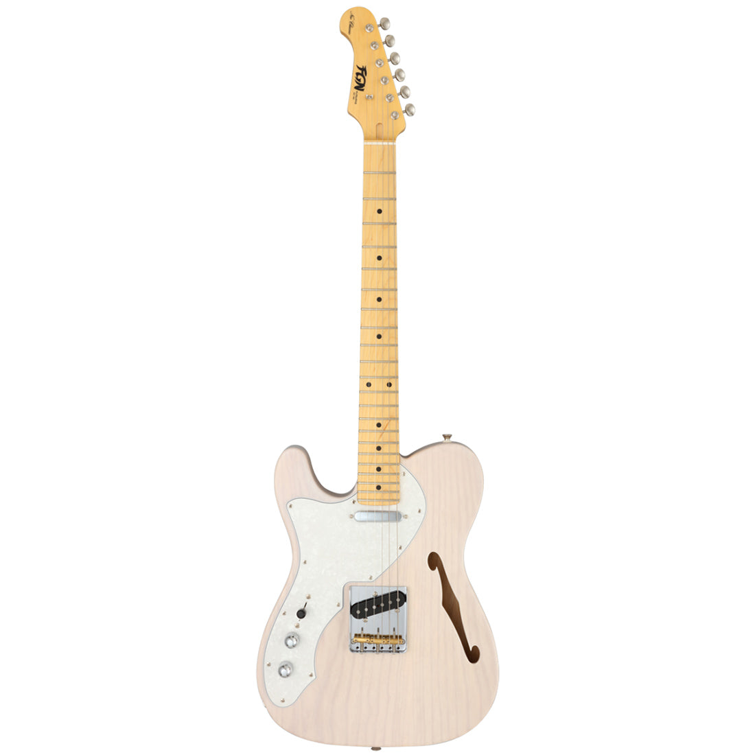 FGN NTE100MAHTL/WB Neo Classic TE Semi-Hollow Left-Handed White Blonde Electric Guitar Including Gig Bag
