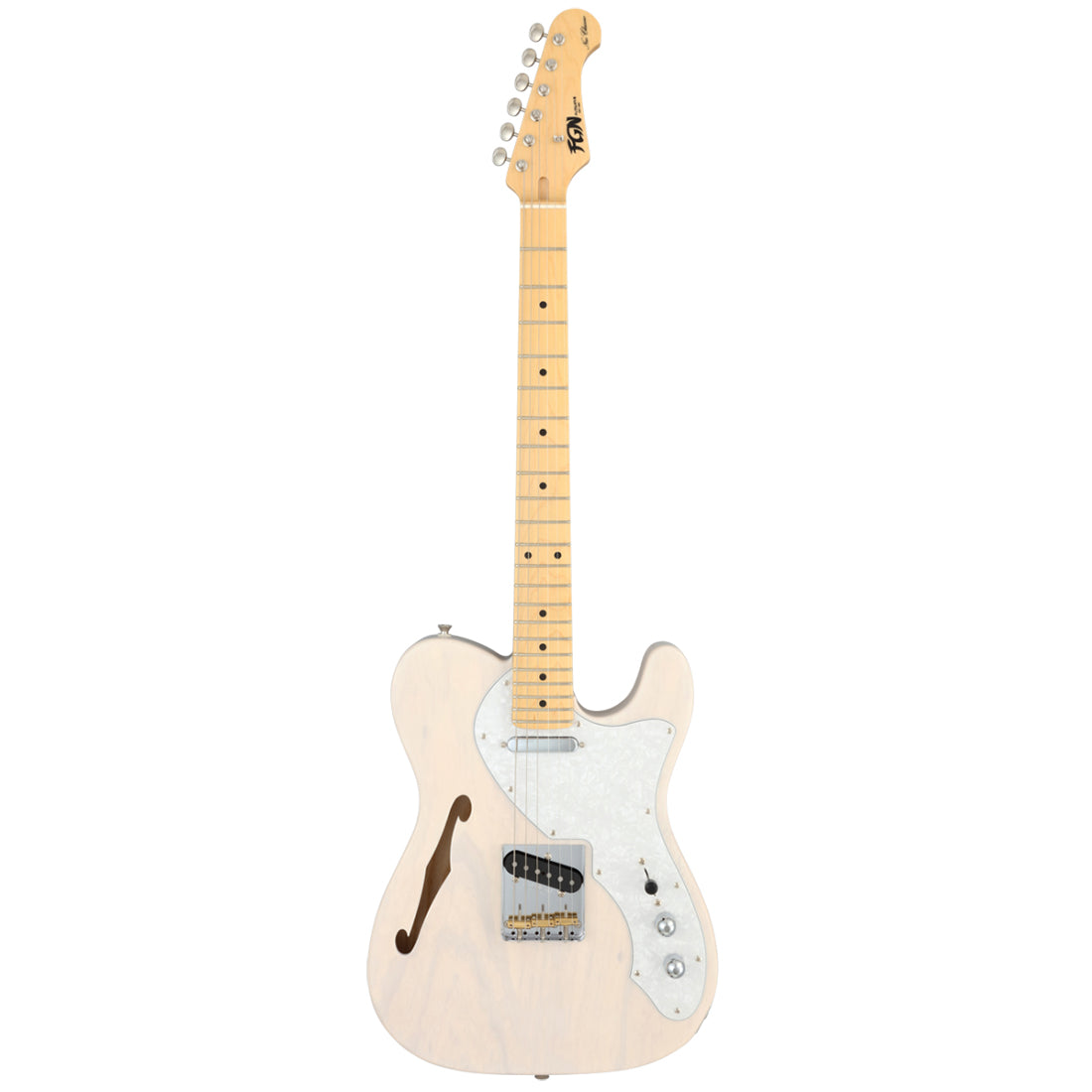 FGN NTE100MAHT/WB Neo Classic TE Semi-Hollow White Blonde Electric Guitar Including Gig Bag
