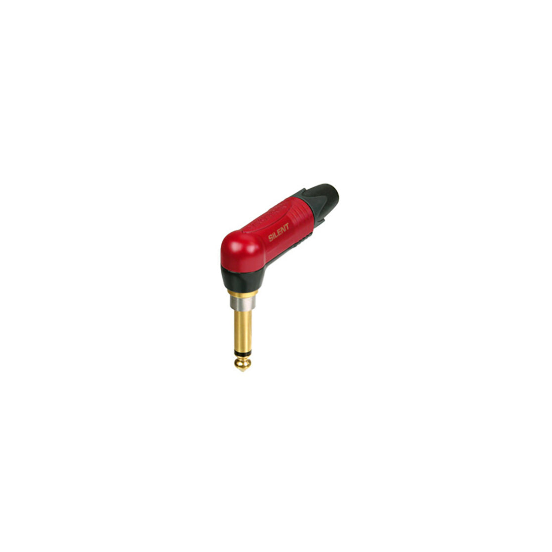 Neutrik NP2RX-AU-Silent Right Angle Mono Jack Plug Silent Switch Red/Gold