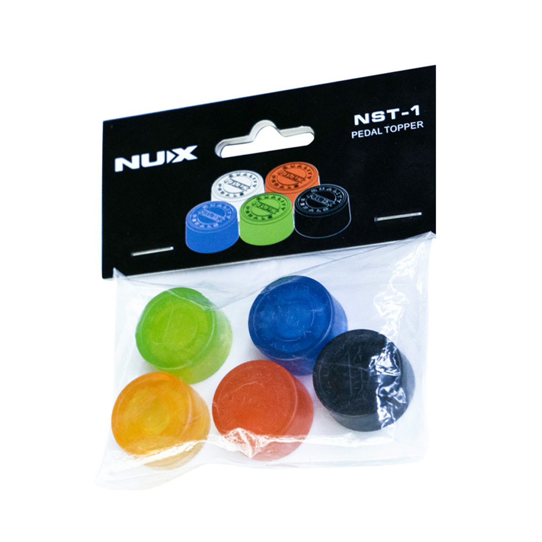 NU-X Pedal Topper Footswitch Caps Coloured - Pk 5