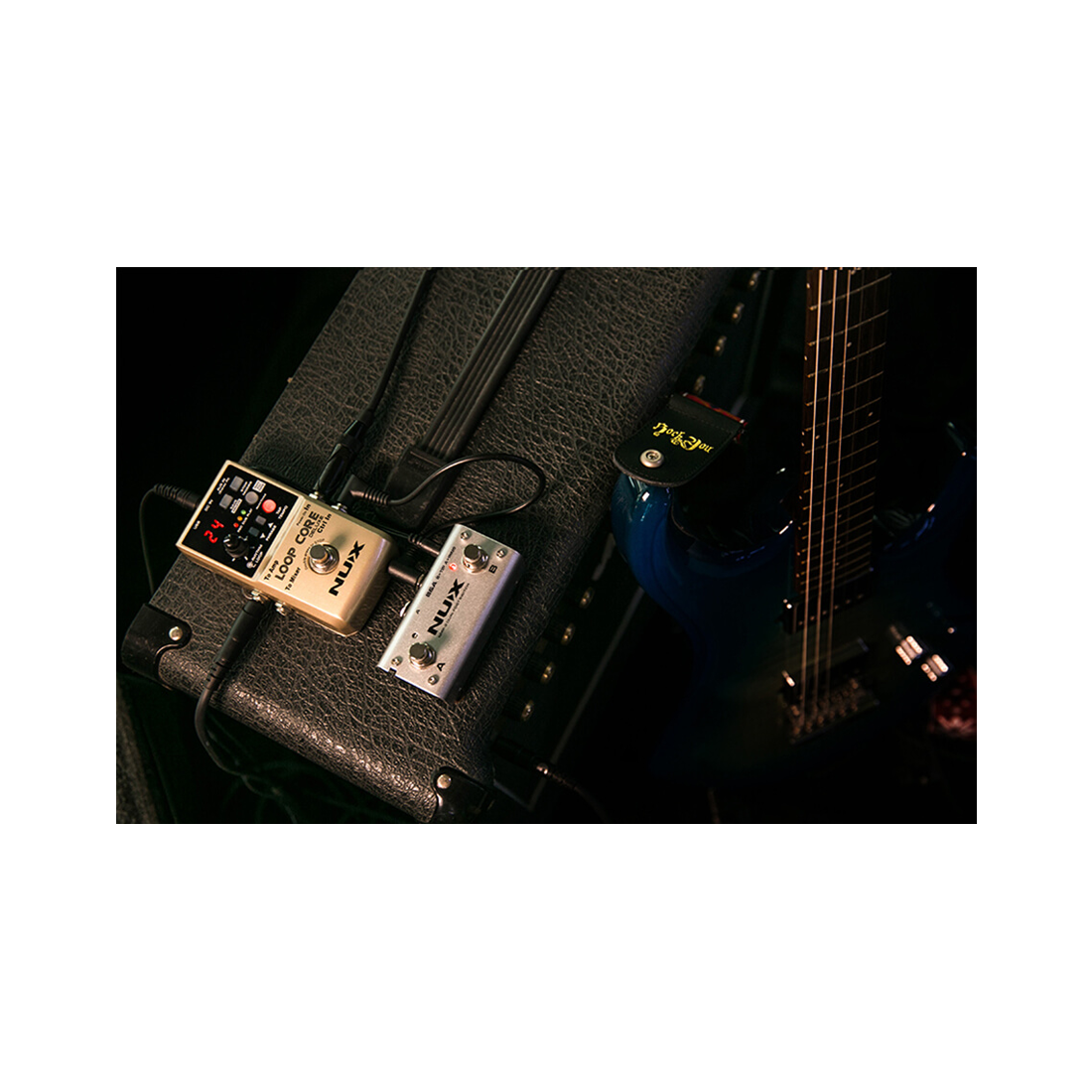 NU-X Core Stompbox Series Loop Core Deluxe Bundle include Loop Core Deluxe e doppio interruttore a pedale