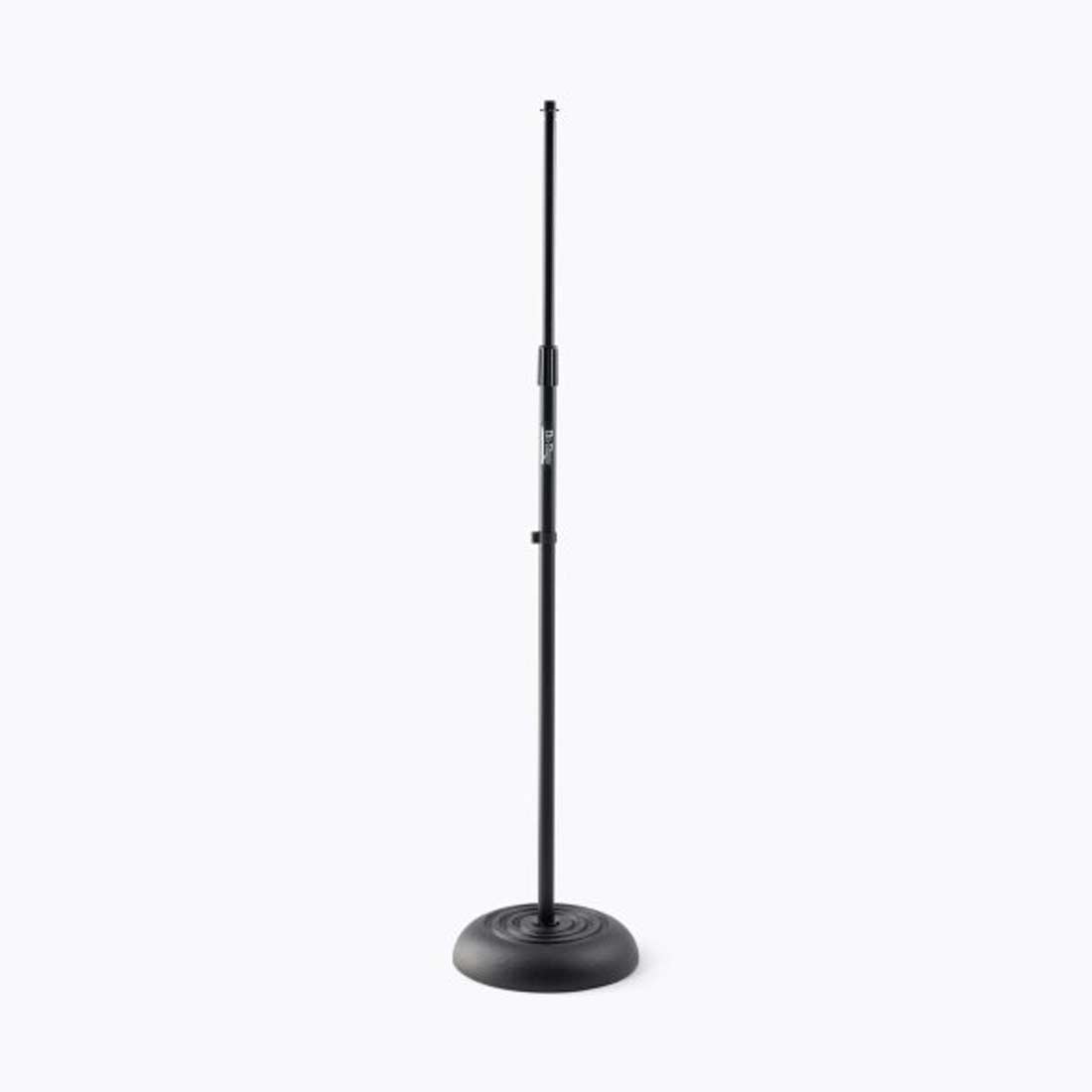Supporto per microfono On Stage MS7201B con base rotonda dritta, nero