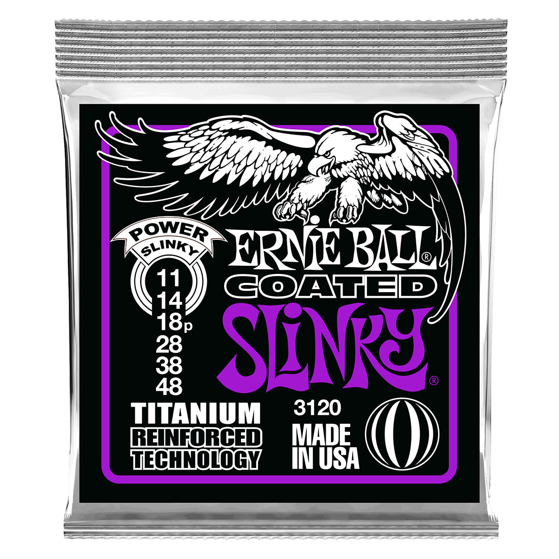 Ernie Ball Power Slinky Coated Titanium 11-48