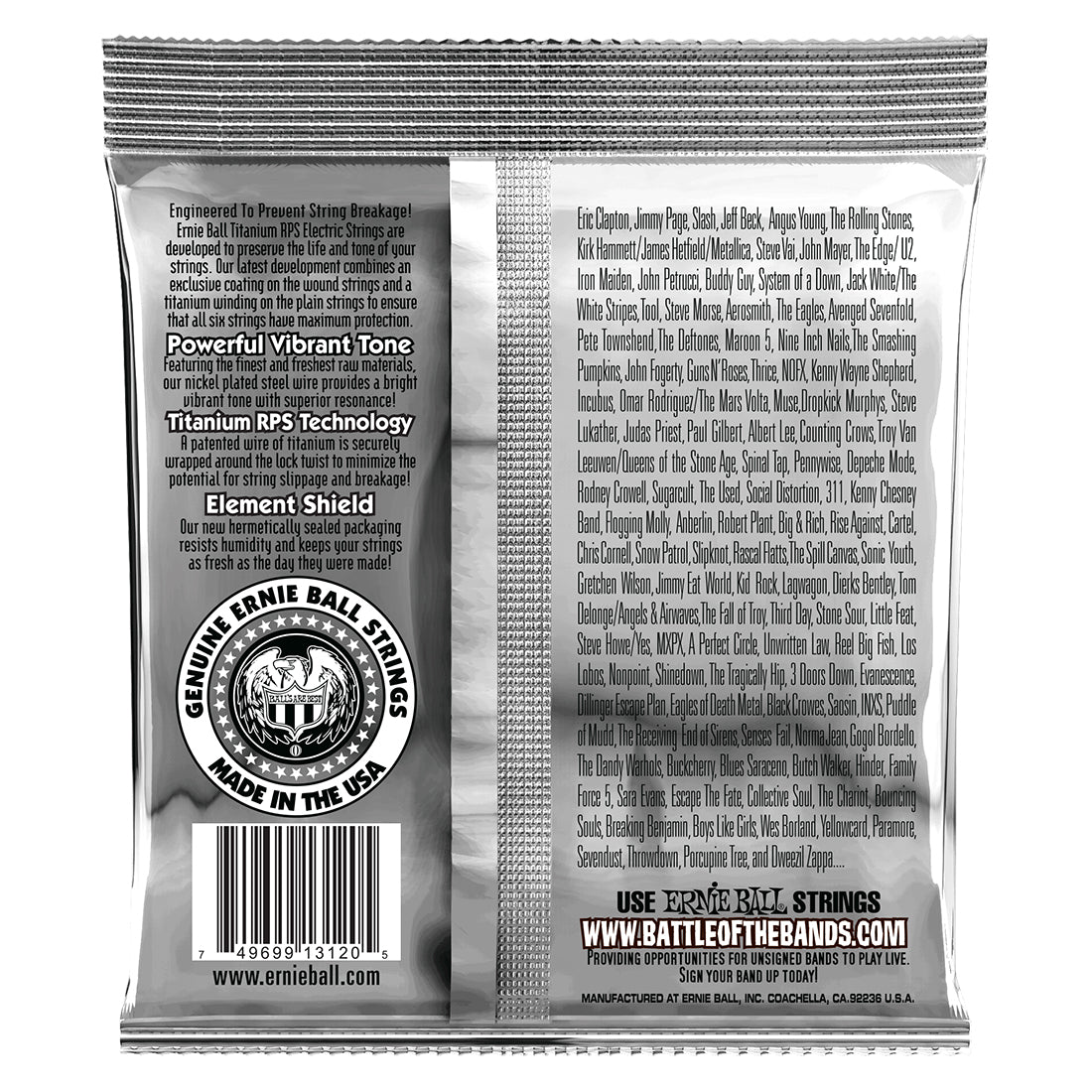 Ernie Ball Power Slinky Coated Titanium 11-48