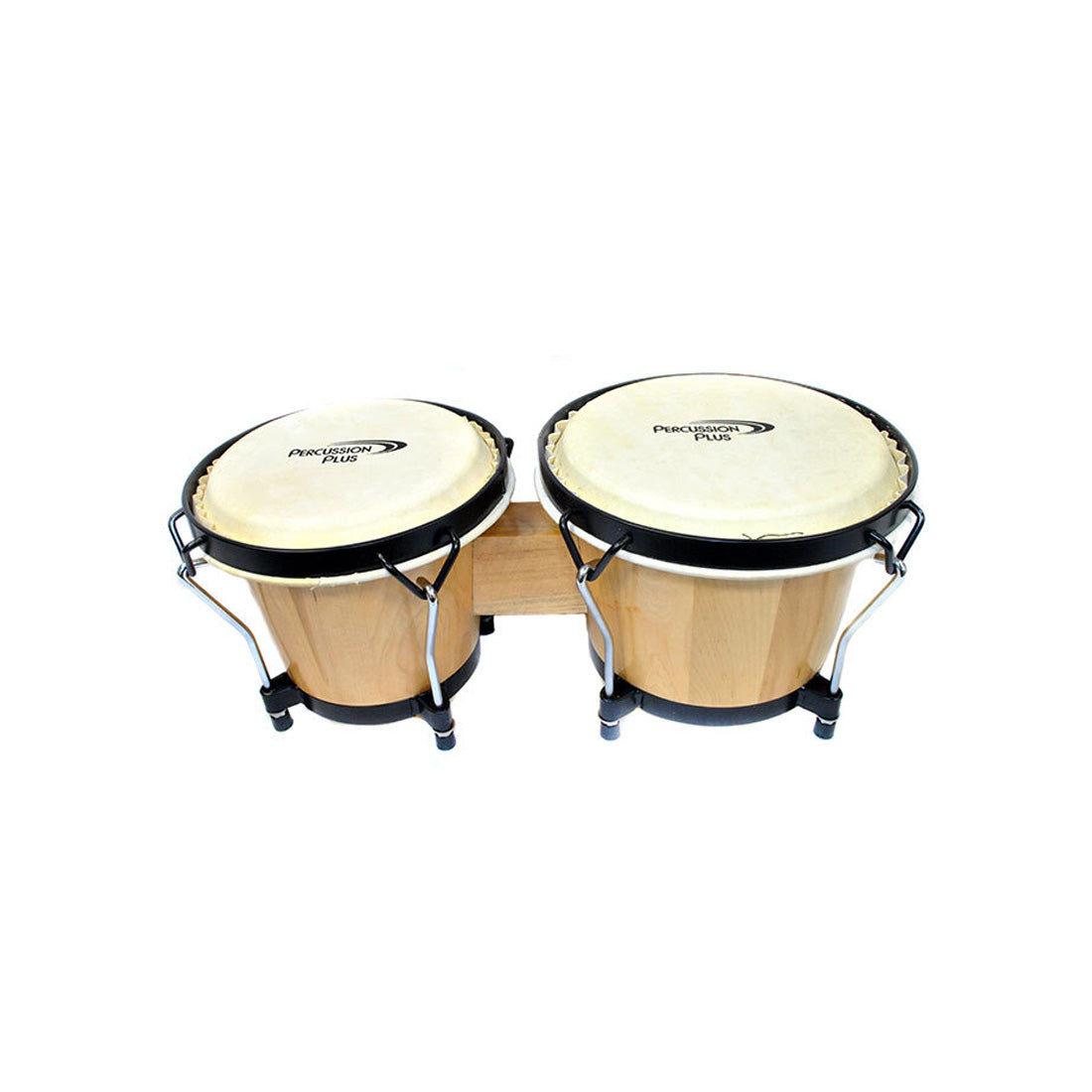 Percussion Plus PPB3NAT Bongos in legno naturale da 6 e 7 pollici con borsa