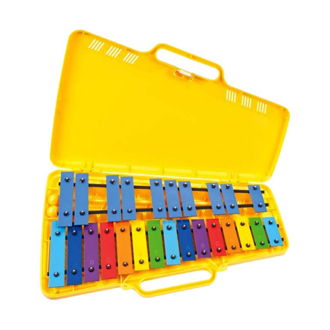 Percussion Plus 25-Note Coloured Glockenspiel in Plastic Case
