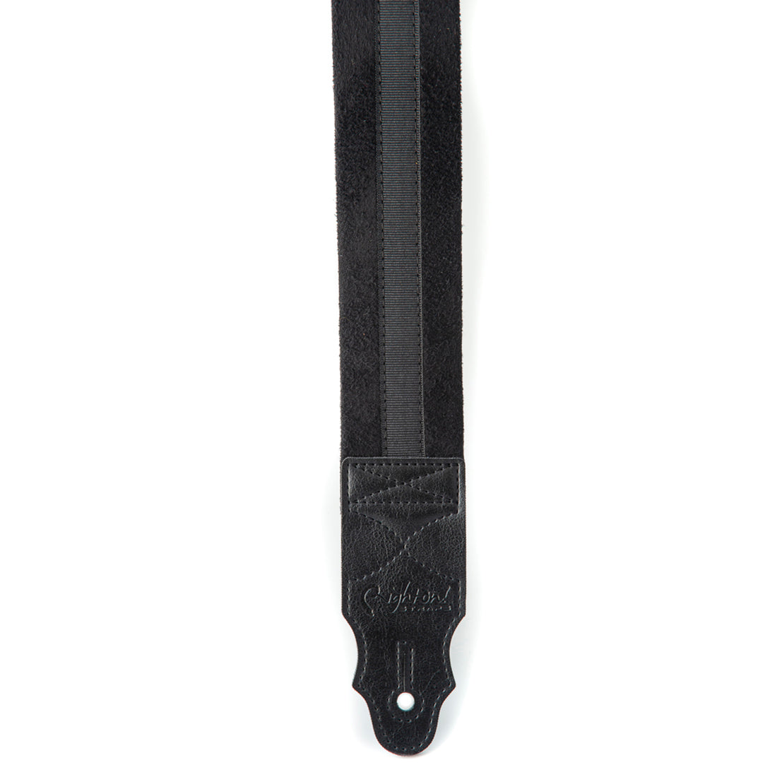 Right On Straps STANDARD PLUS Plain Black Guitar Strap