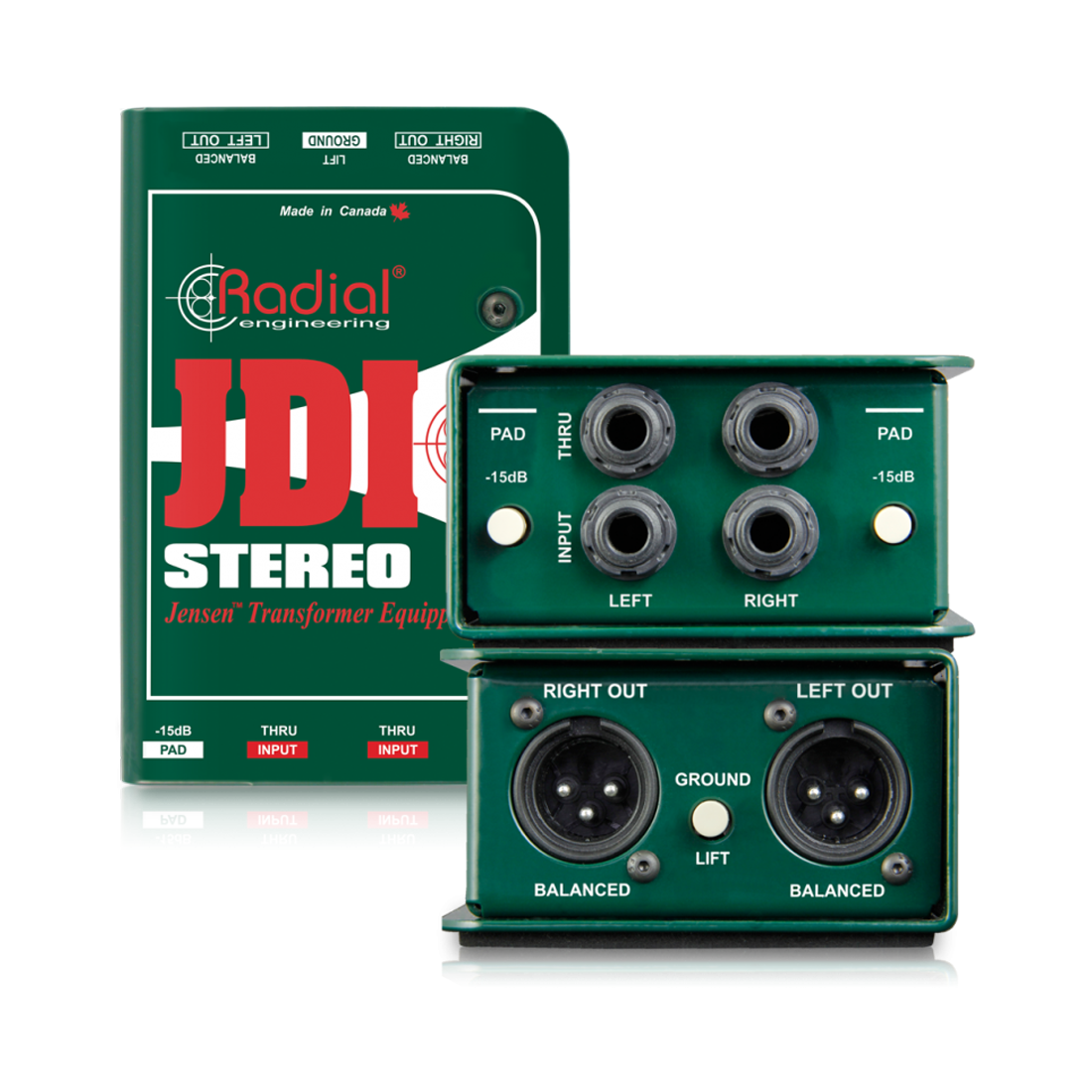 Radial JDI-STEREO - Passive 2-channel direct box with Jensen transformer