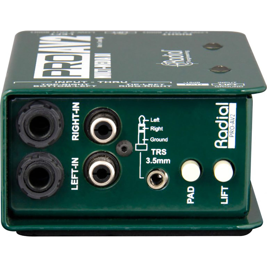 Radial PROAV2 Passive Stereo Multimedia DI with RCA, 3.5mm, XLR, 1/4" Connectors