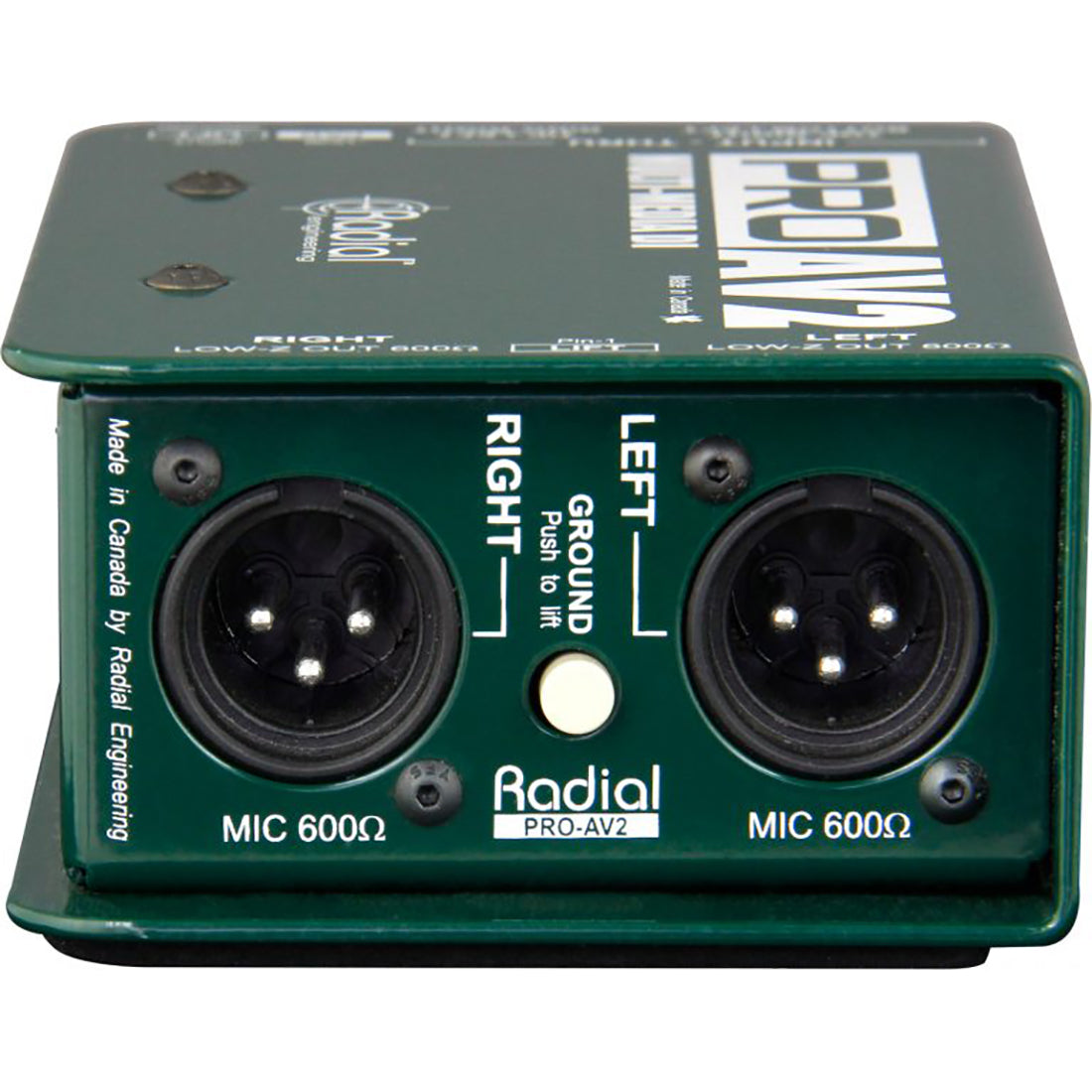 Radial PROAV2 Passive Stereo Multimedia DI with RCA, 3.5mm, XLR, 1/4" Connectors