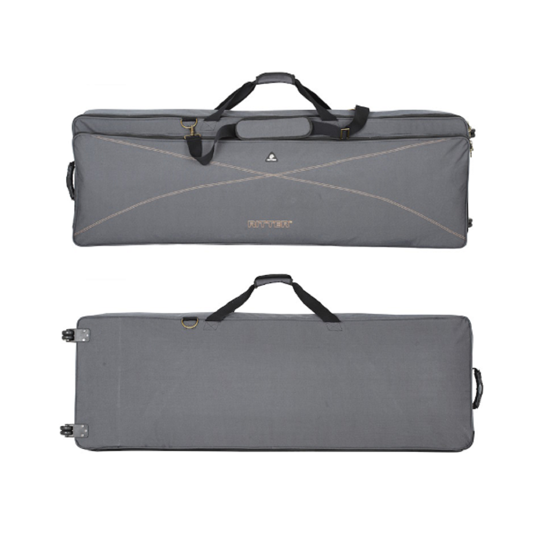 Borsa per tastiera Ritter RKS7-45W/MGB Misty Grey-Leather Brown 1340x310x170mm con ruote