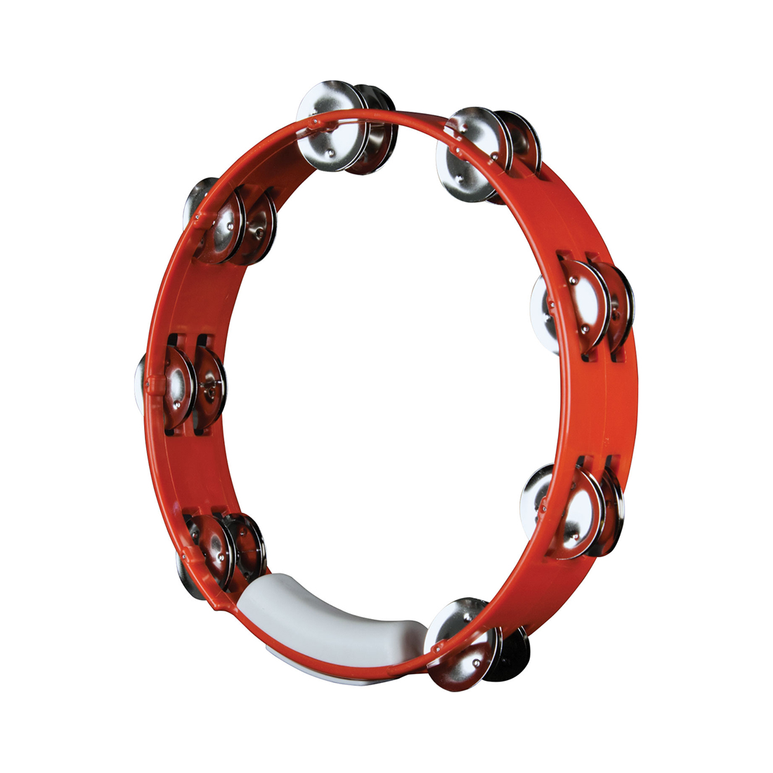 Rhythm Tech TC4030-U True Colours 10-Inch Red Nickel Jingles Tambourine
