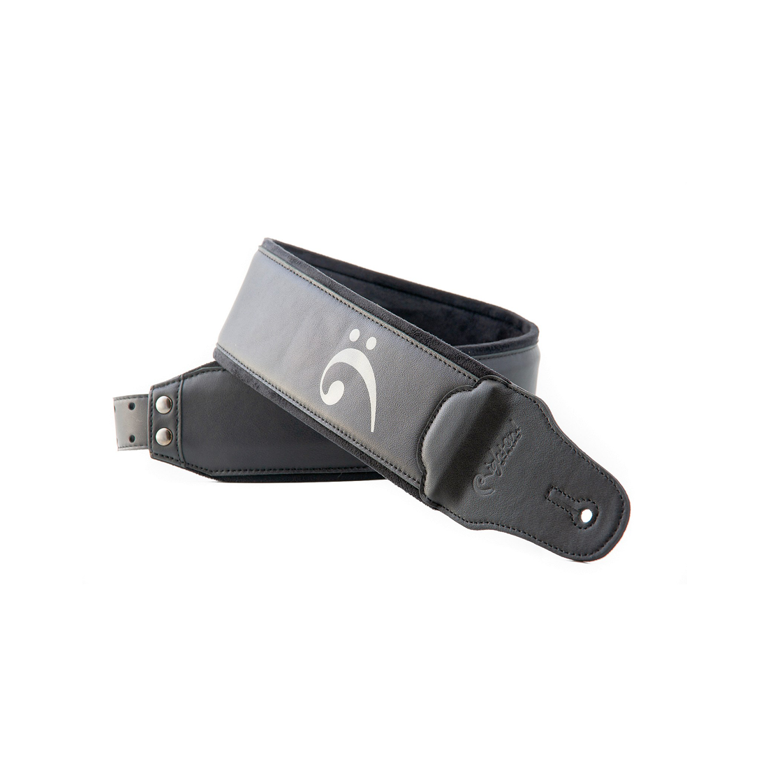Right On Straps LEATHERCARFT Fakey Black Guitar Strap