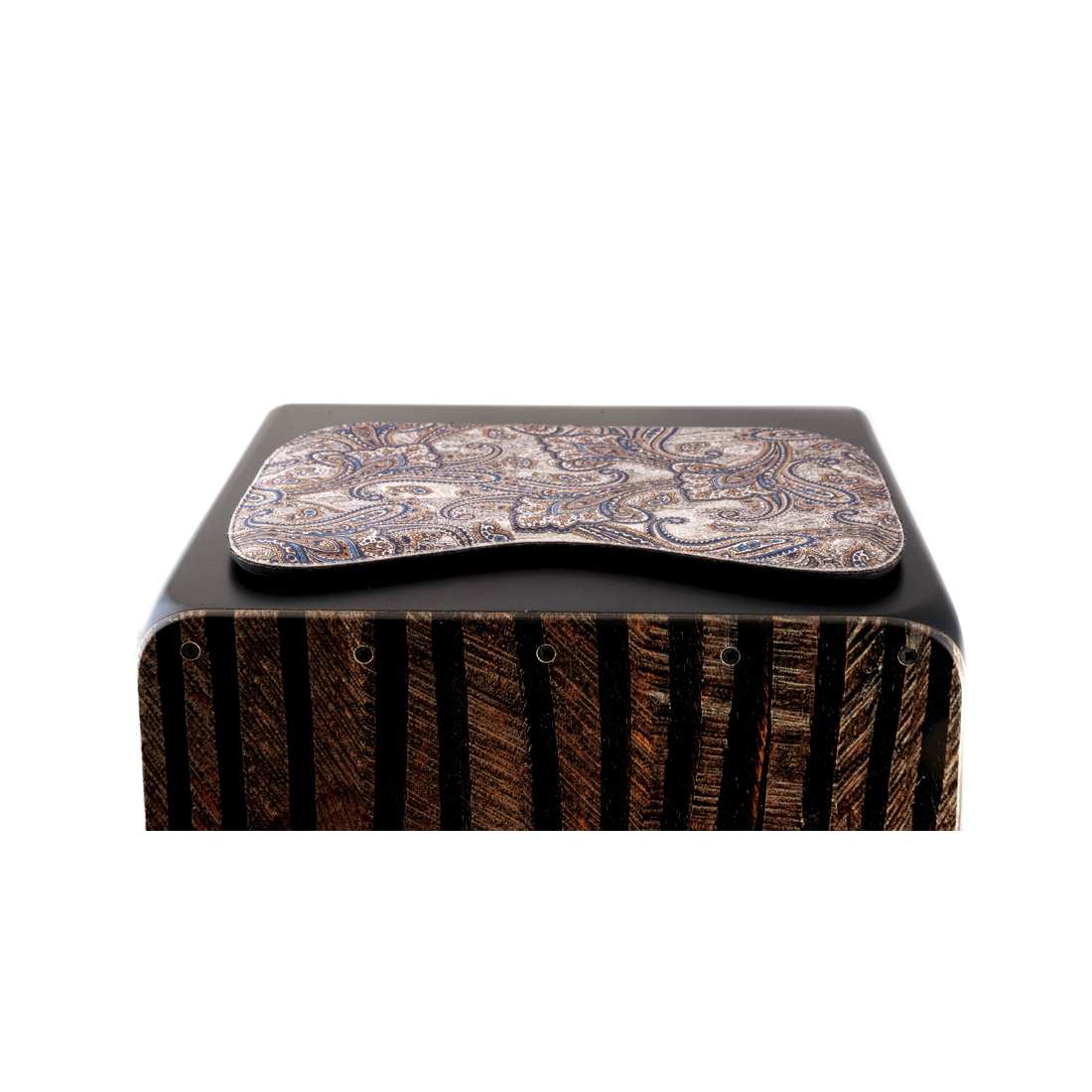 Right On Straps Paisley Velvet Brown Cajon Pad
