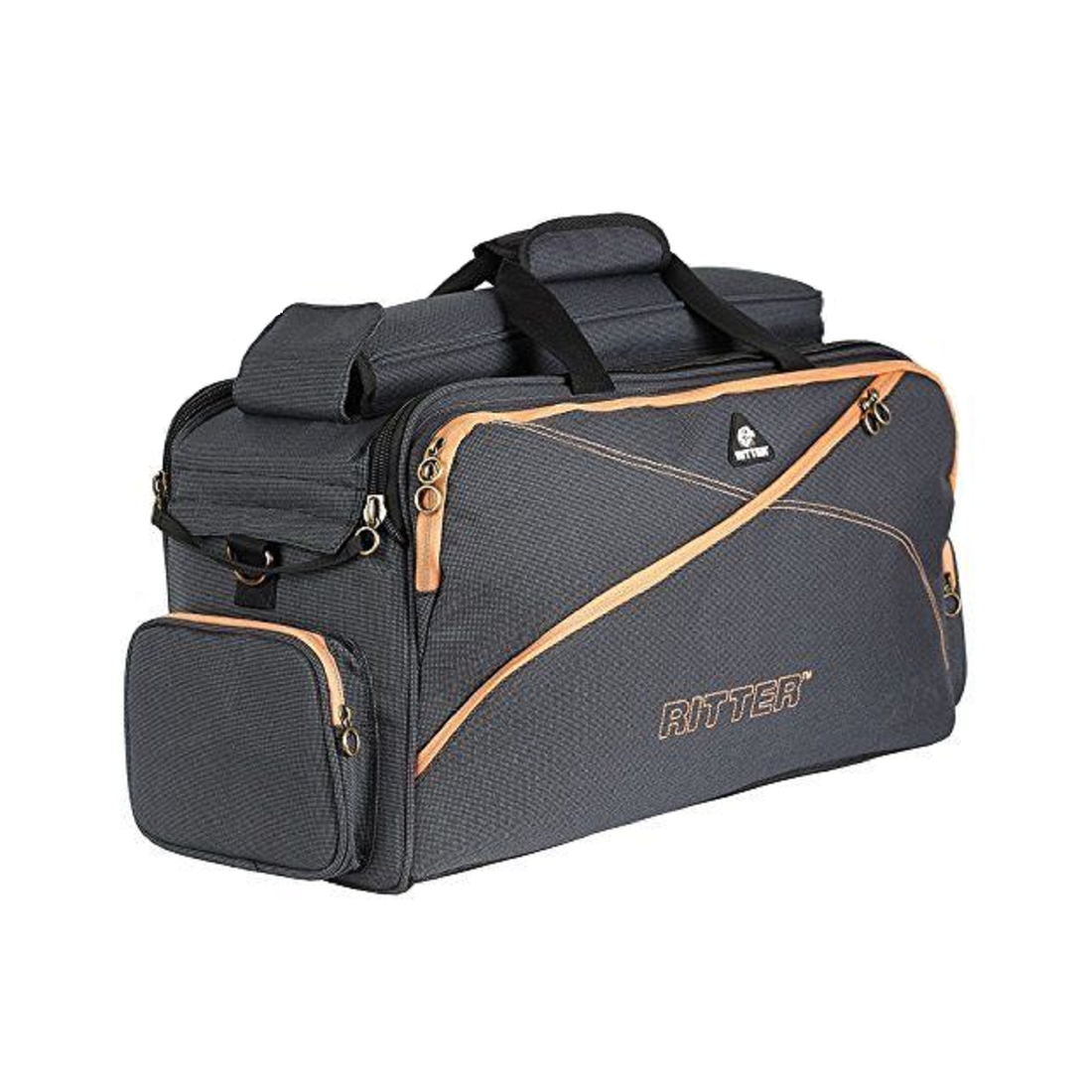 Ritter RBS7-TTR/MGB Misty Grey-Leather Brown Triple Trumpet Bag w/Pouch
