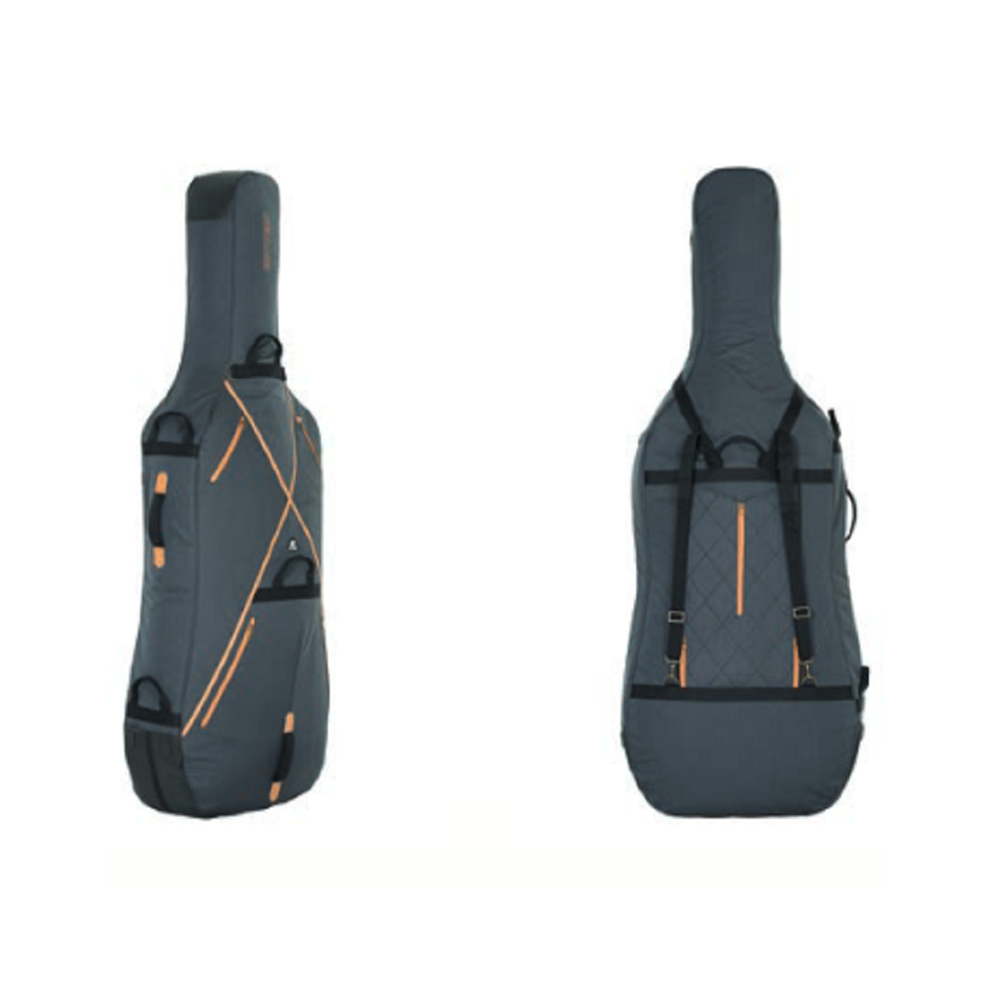 Ritter RSS7-DBF/MGB Misty Grey-Leather Brown 4/4 Size Double Bass Bag