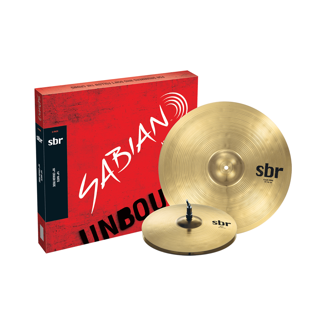 Sabian SBR5002 Performance Cymbal Box Set 14in HiHats 18in Crash/Ride