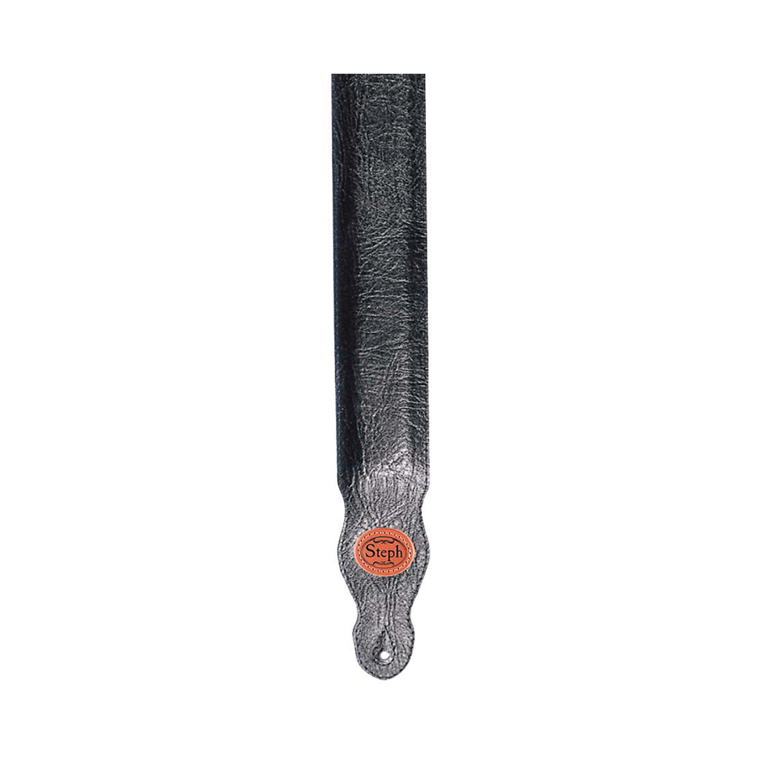 Steph AM-902 Black Grainy Leather Guitar Strap