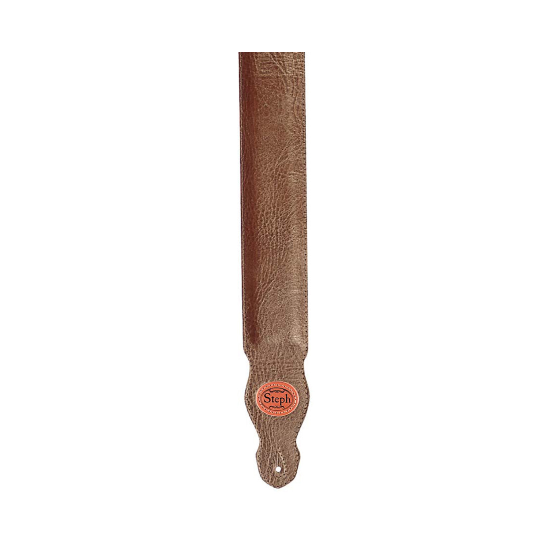 Steph AM-902 Cognac Grain Leather Guitar Strap