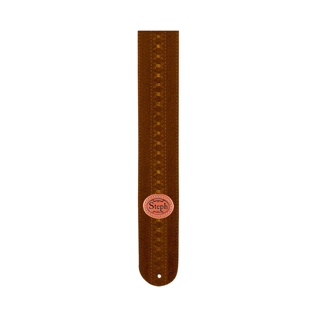 Steph BCH-219 Brown Nubuck Leather Top Guitar Strap