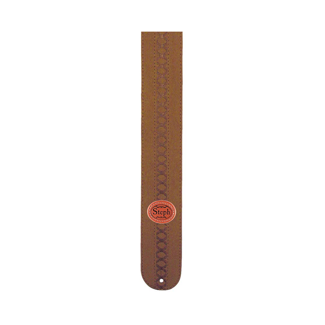 Steph BCH-219 Tan Nubuck Leather Top Guitar Strap