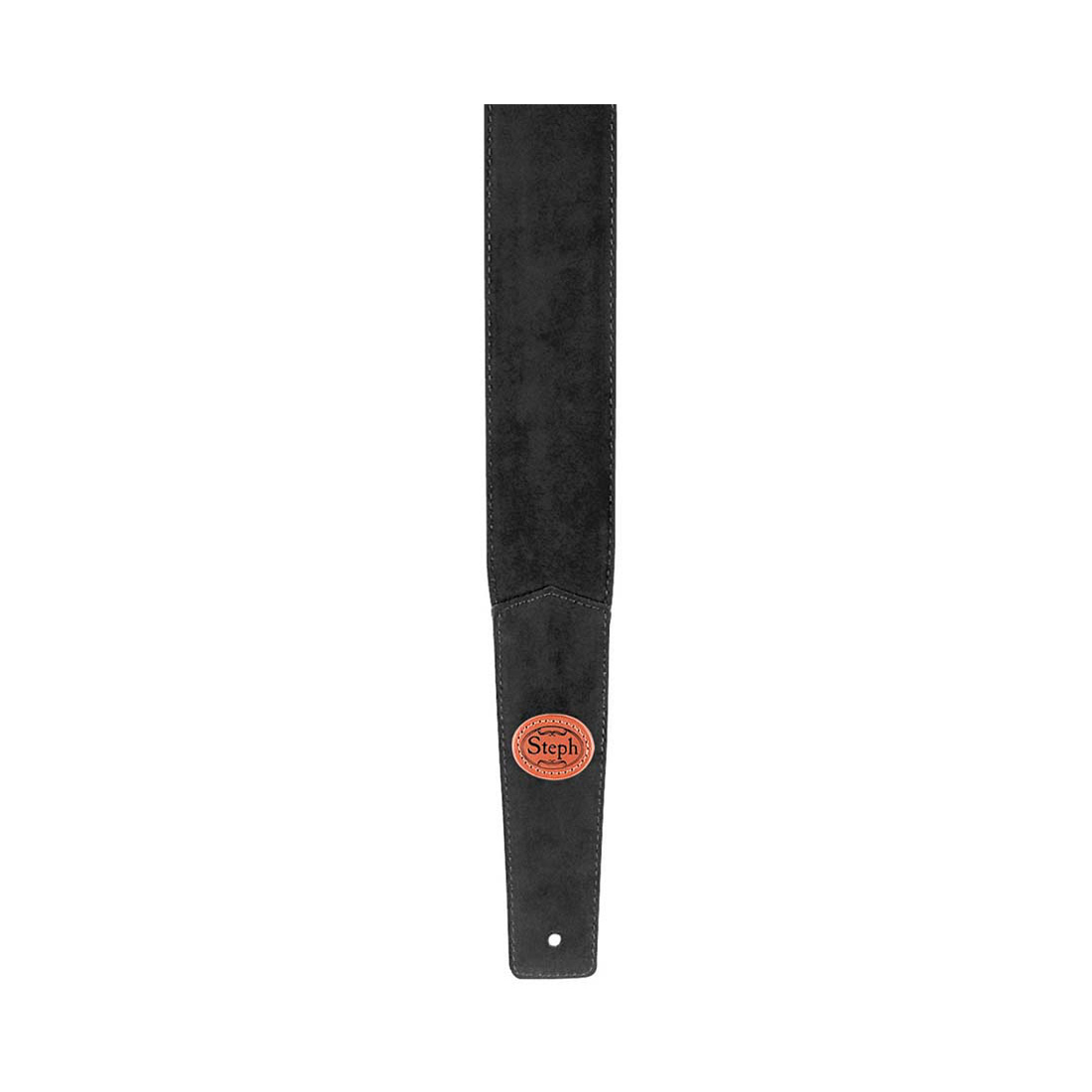 Steph GT-108 Black Suede Top, Suede Back Guitar Strap