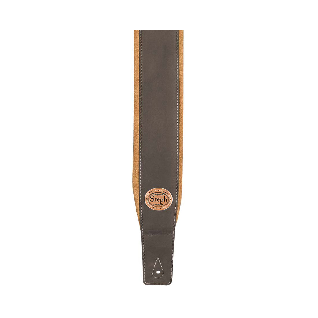 Steph GT-109 Brown Nubuck top, 10mm High Density Foamcore, Suede Back Guitar Strap