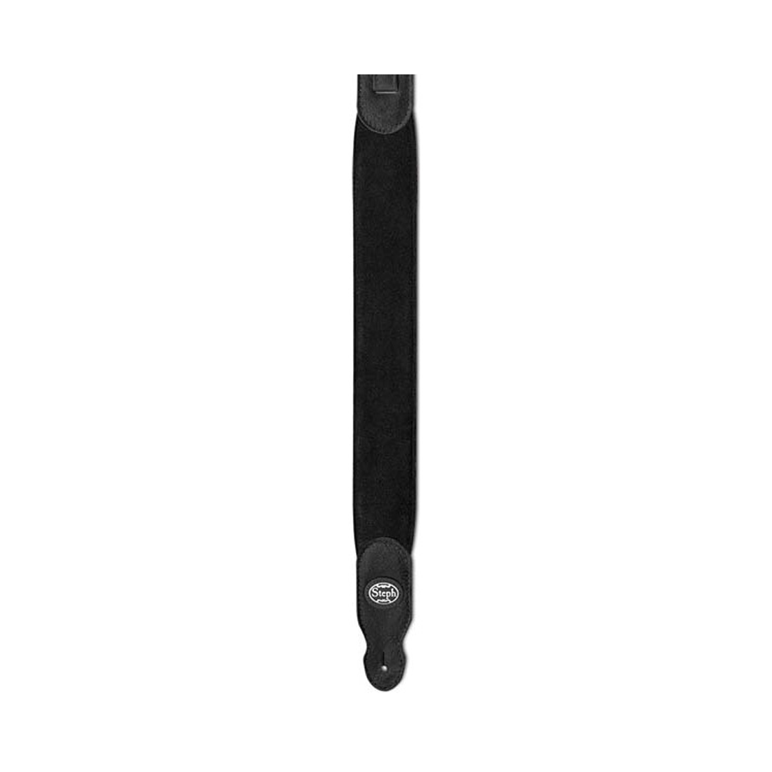 Steph GT-1230 Black Suede Pad, 6mm Foamcore, Suede Back Guitar Strap