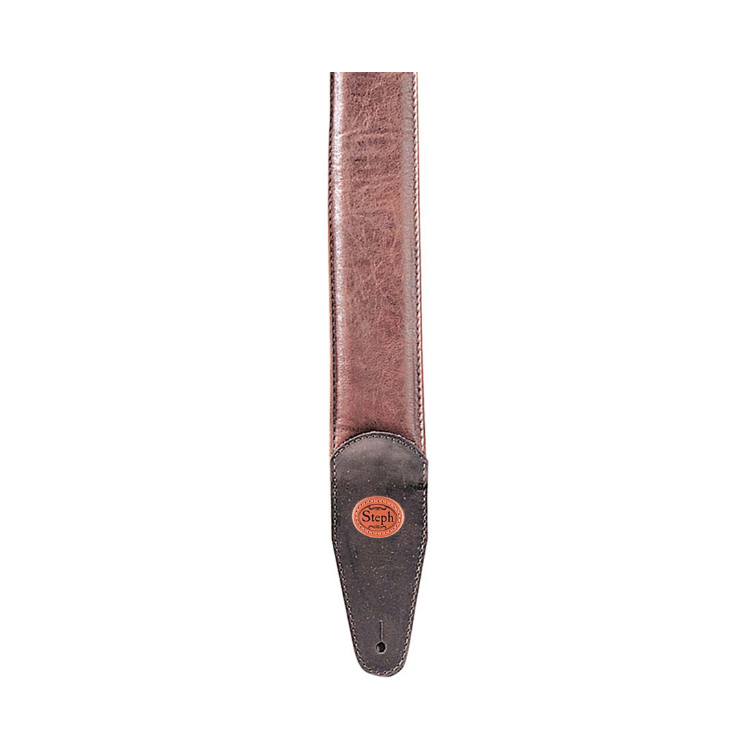 Steph GT-304 Cognac Cowhide, 6mm Foamcore, Suede Back Guitar Strap