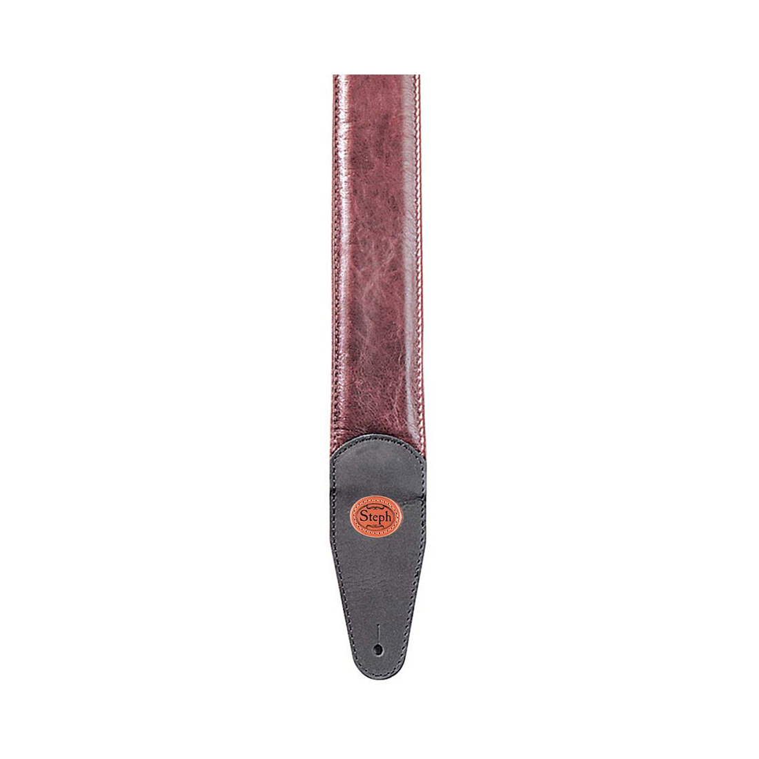 Steph GT-304 Wine Cowhide, 6mm Foamcore, Suede Back Guitar Strap