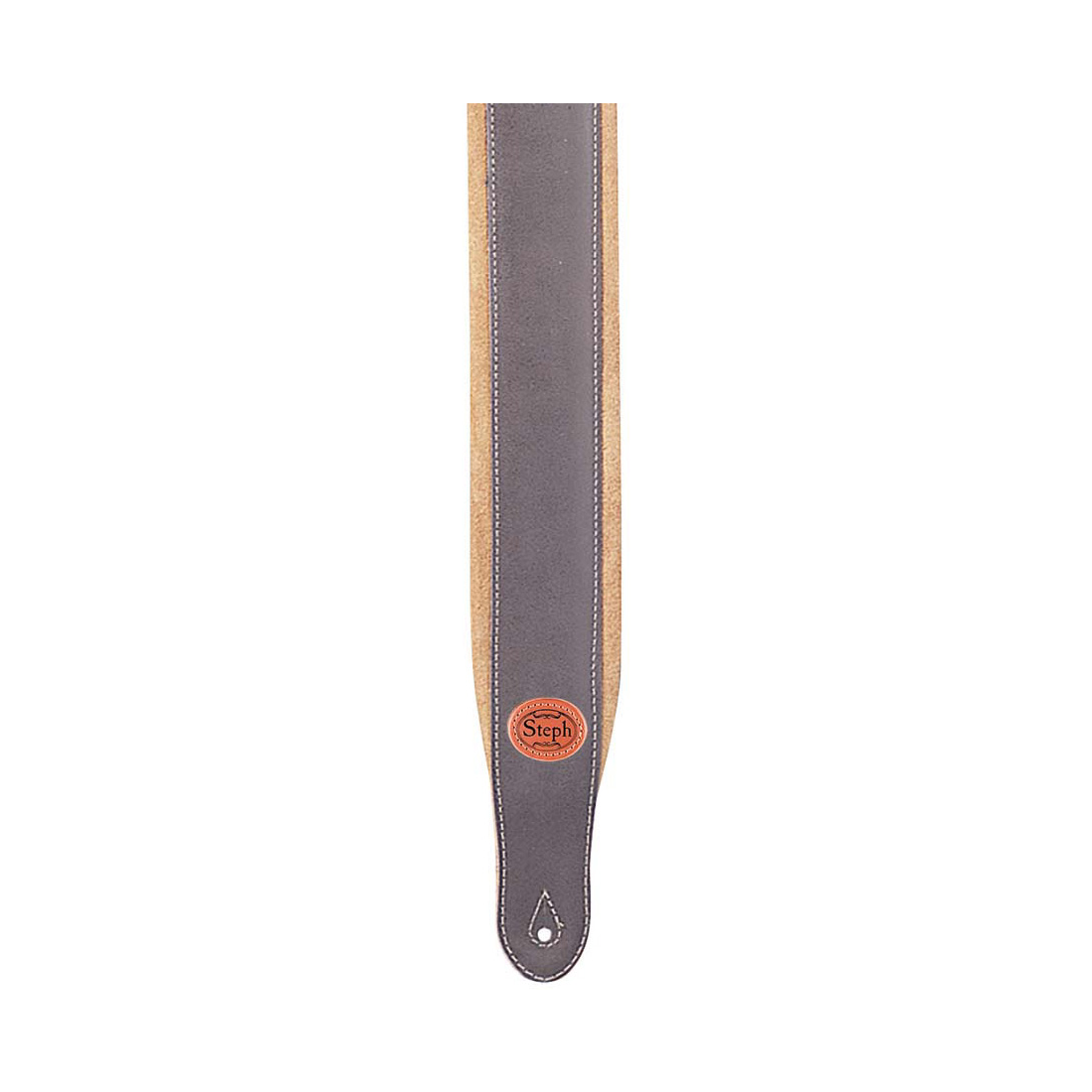 Steph GT-711 Honey Leather top, 10mm High Density Foamcore, Suede Pad Guitar Strap