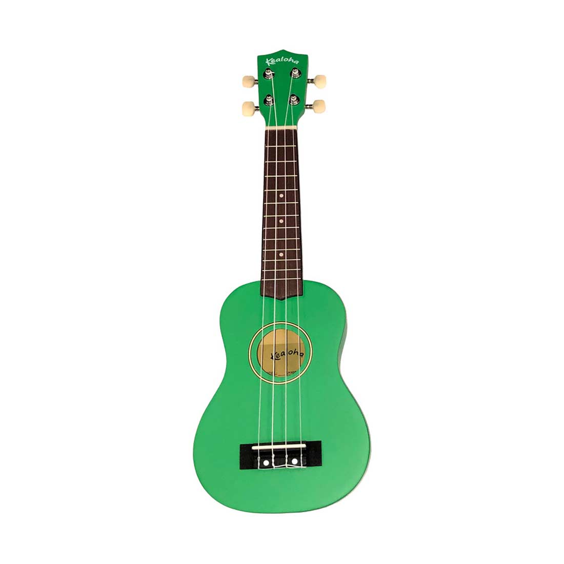 Kealoha Wooden Coloured Series Soprano Ukulele with Bag in Green Finish
