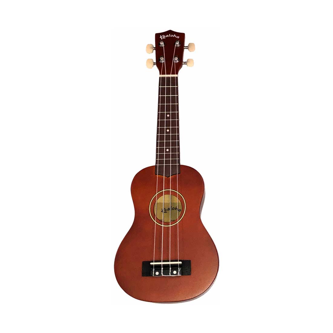 Kealoha Wooden Coloured Series Soprano Ukulele with Bag in Natural Finish