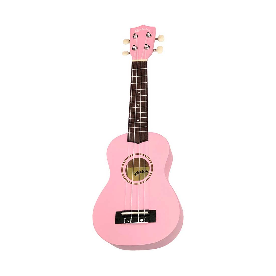 Kealoha Wooden Coloured Series Soprano Ukulele with Bag in Pink Finish