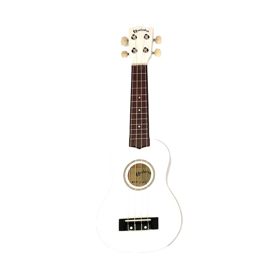Kealoha Wooden Coloured Series Soprano Ukulele with Bag in White Finish