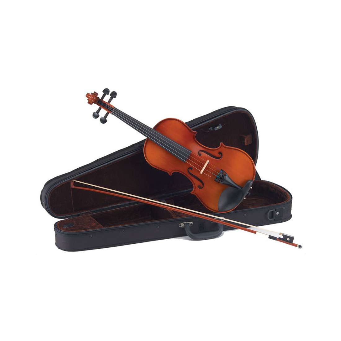 Carlo Giordano VS1K Series 1/4 Size Student Violin Outfit Includes Case Bow and Rosin