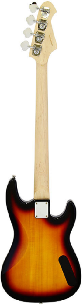 STB-PJ Aria Series Left Handed Electric Bass Guitar in 3-Tone Sunburst