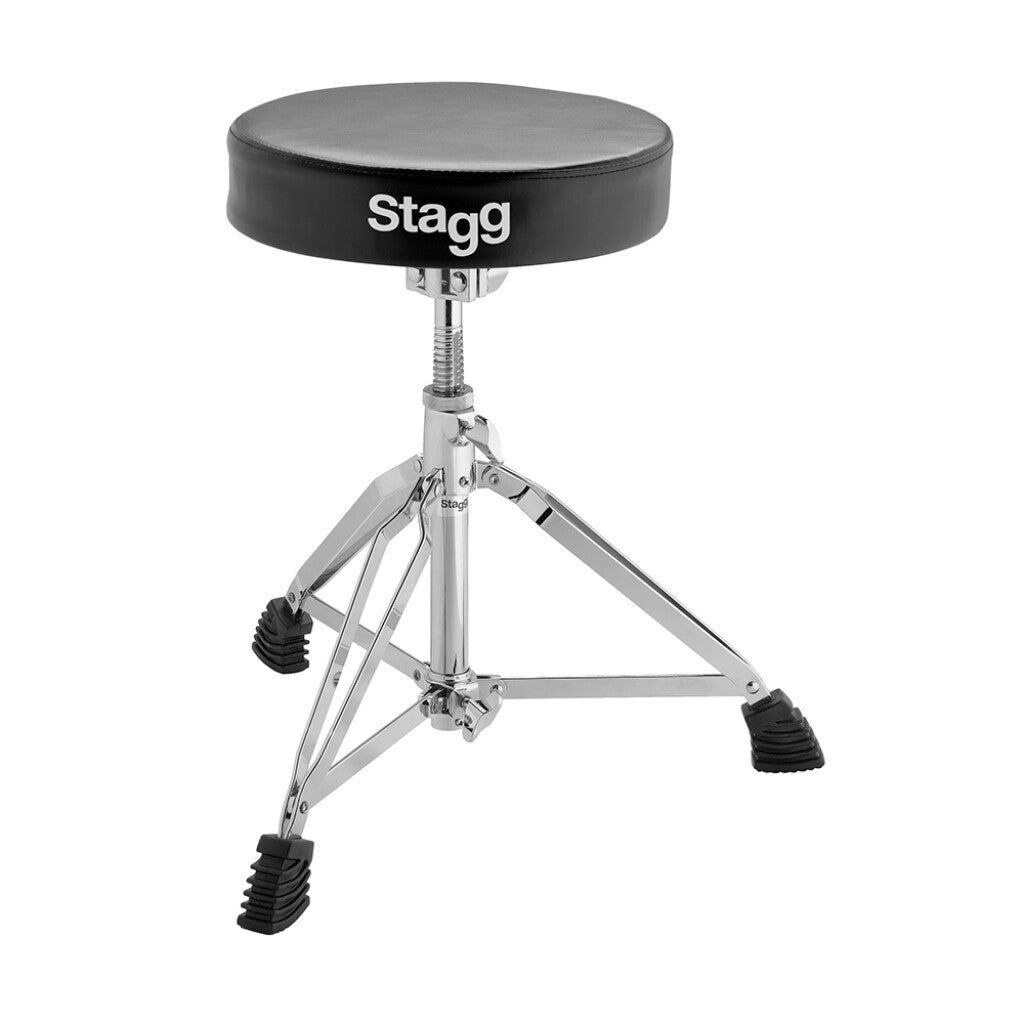 Stagg DT-52R Double Braced Pro Round Drum Throne Black