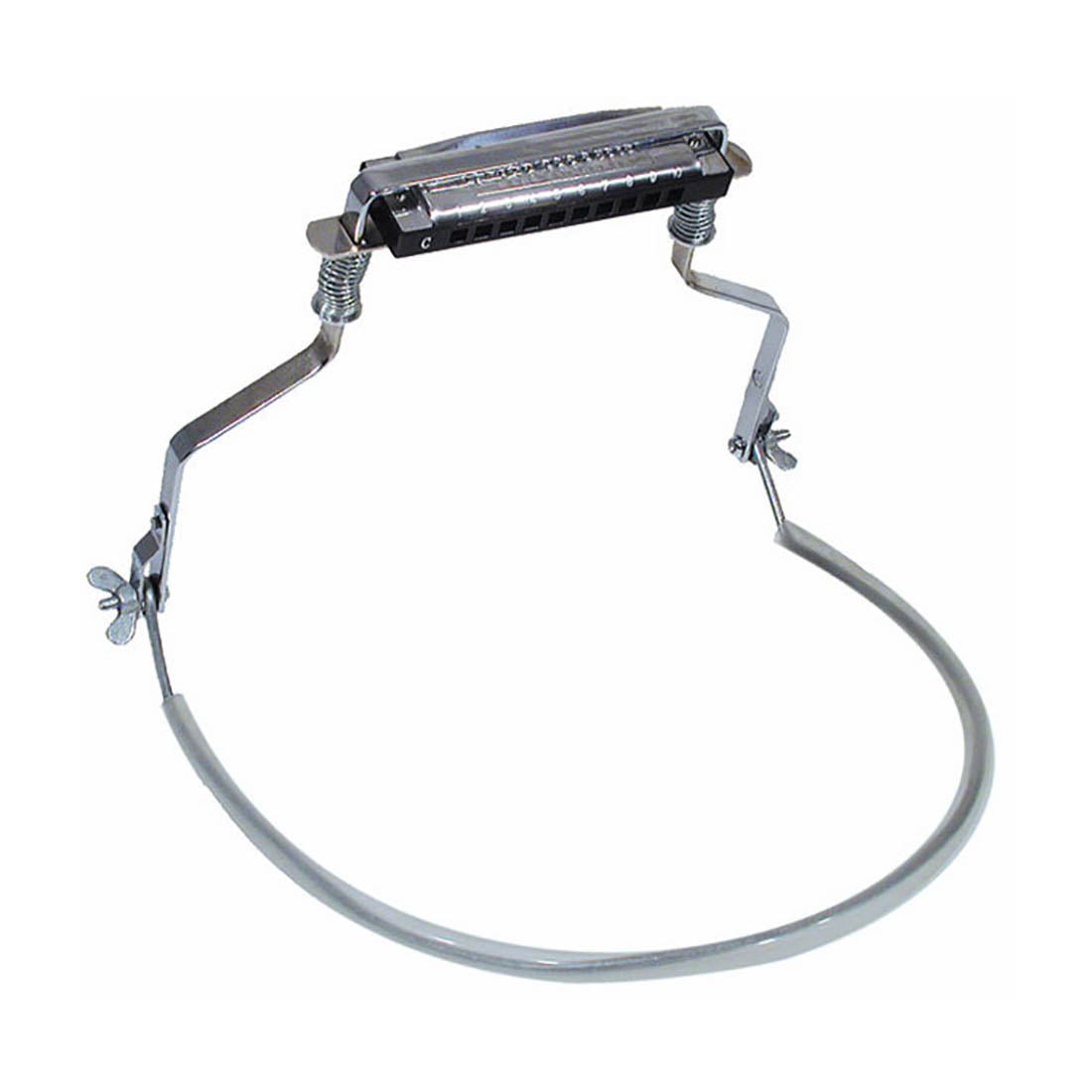 Hohner 10-Hole Diatonic Harmonica Holder with Plastic Coated Metal Neck Brace