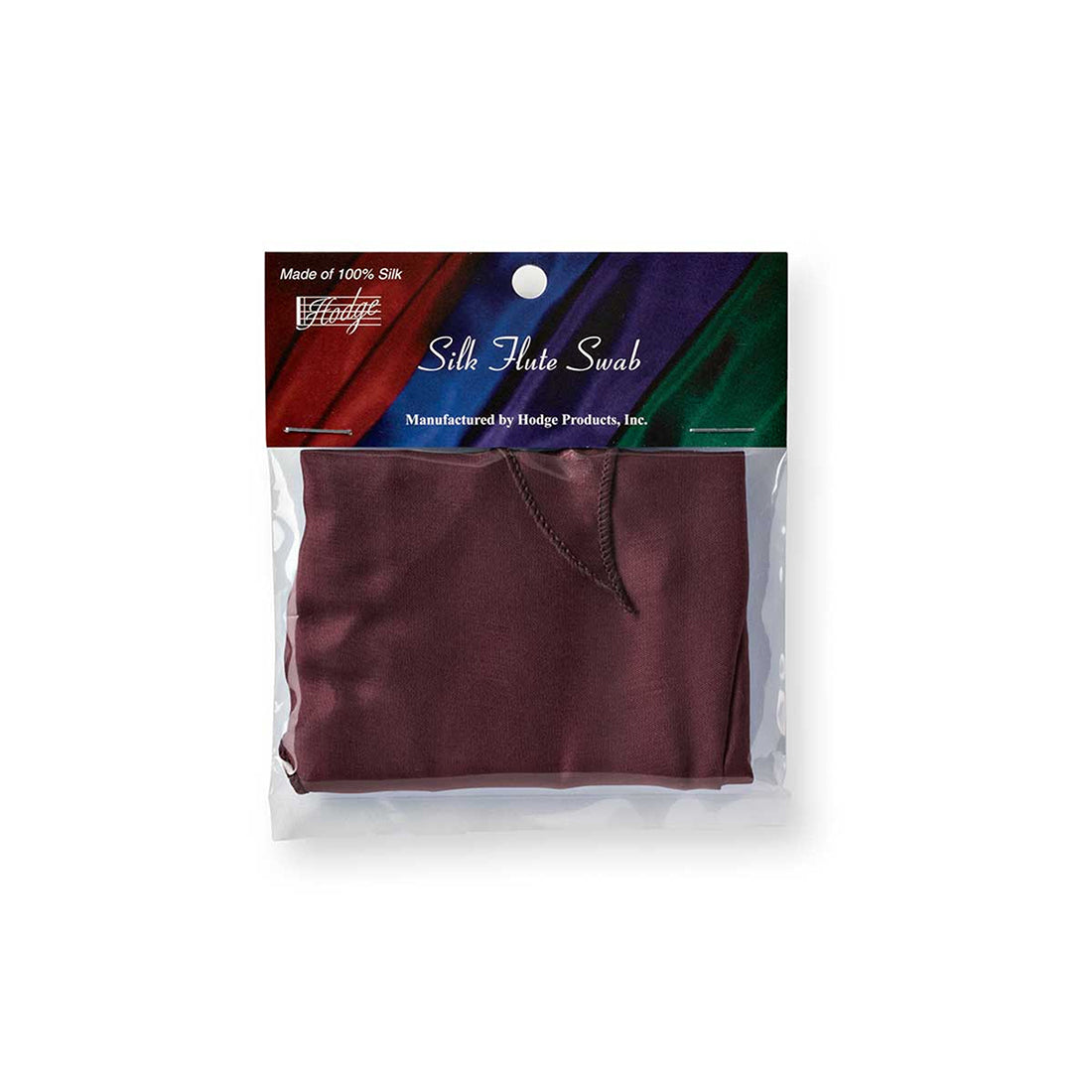 Hodge Flute Silk Swab Burgundy
