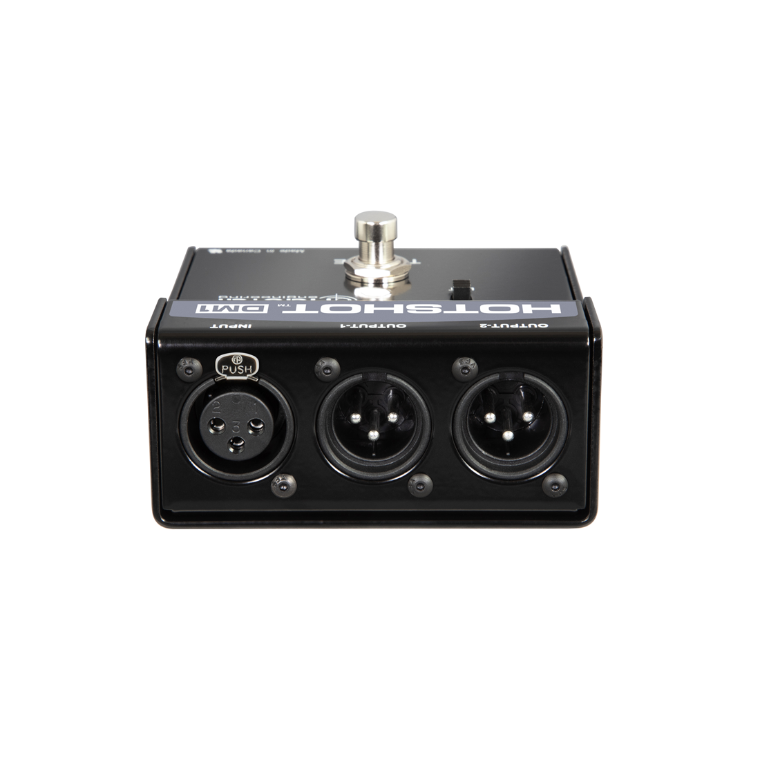 Radial HOTSHOT DM-1 - Mic switcher toggles signal from PA to monitors. For dynamic mics