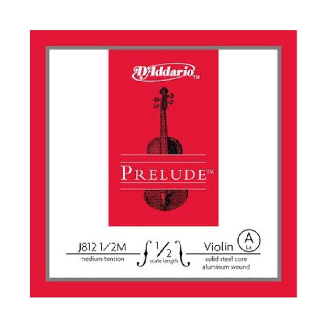 Daddario J812 Prelude Violin A 1/2 Medium Single String