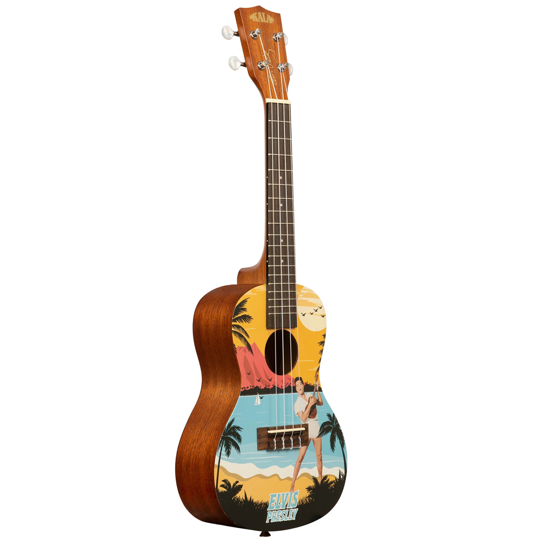 Kala Elvis Blue Hawaii Learn To Play Concert Ukulele Starter Kit