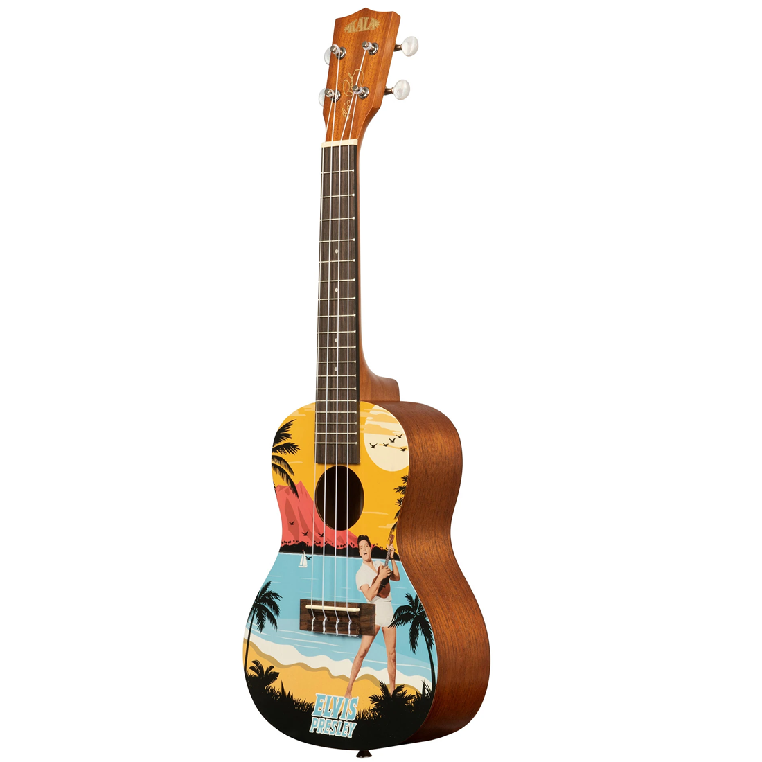 Kala Elvis Blue Hawaii Learn To Play Concert Ukulele Starter Kit