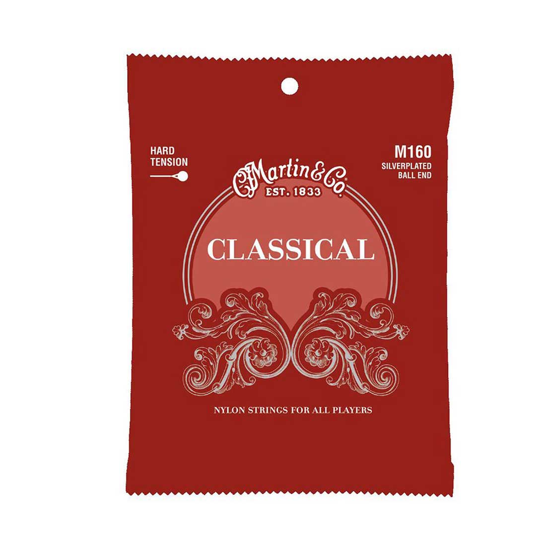 Martin Classical Nylon/Silver Hard Tension Ball End String Set 28-43
