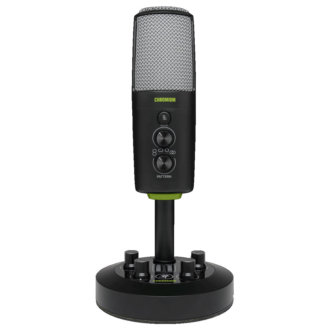 Mackie MK-CHROMIUM CHROMIUM Premium USB Condenser Microphone with Built-in 2-Channel Mixer