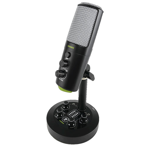 Mackie MK-CHROMIUM CHROMIUM Premium USB Condenser Microphone with Built-in 2-Channel Mixer